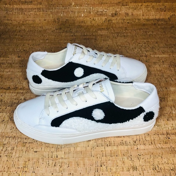 Soludos Shoes - Soludos Anthropologie Yin Yang Leather Platform Sneaker White Womens Sz 9.5